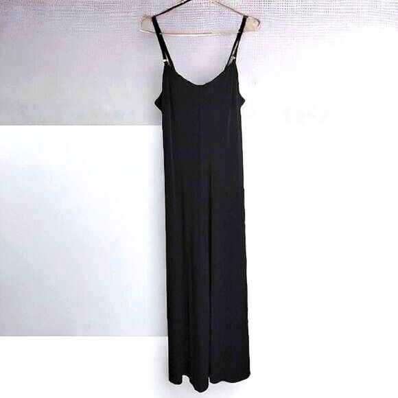 Calvin Klein Womens‎ Gown Sz 10 Black Knit Maxi Witchycore Halloween Wedding y2k - Picture 1 of 11